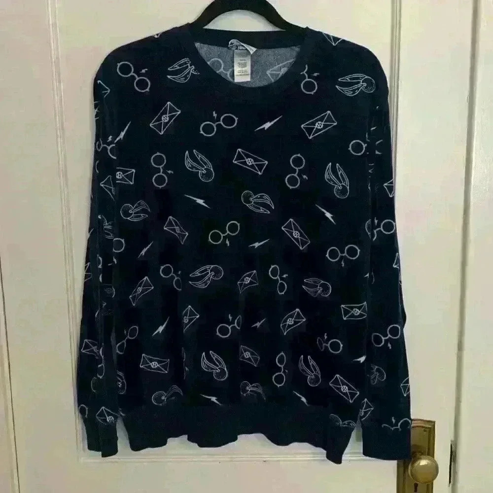 Universal wizarding world Harry potter printed lounge pajama shirt size XL